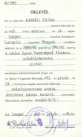 K.Z.K. – diploma – SzTT szmtstechnika tanr